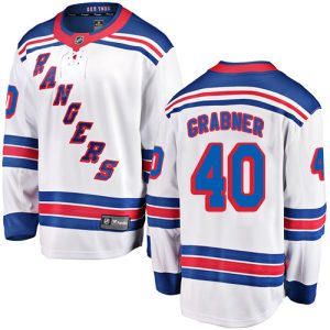 Herren New York Rangers Eishockey Trikot Michael Grabner #40 Breakaway Weiß  Fanatics Branded Auswärts